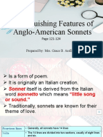 Distinguishing Features of Anglo-American Sonnets