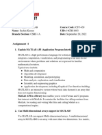 19CBS1003 MATLAB Assignment-1