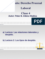 Módulo: Derecho Procesal Laboral Clase 4: Autor: Peter B. Albino Medina