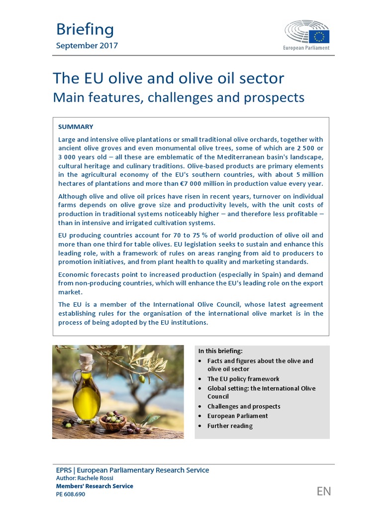 The EU Olive and Olive Oil Sector | PDF | Olive | Olive Oil