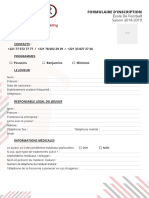 Formulaire - D - Inscription Be - Sport - Kids - Academy - 2019 PDF