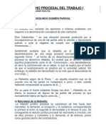 Derecho Procesal Del Trabajo I: Segundo Examen Parcial