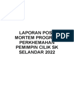 Laporan Post Mortem Program Perkhemahan Pemimpin Cilik SK Selandar 2022