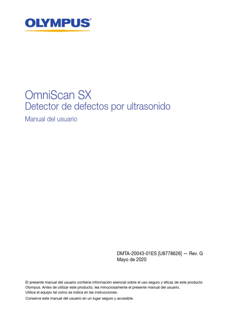 DMTA 20043 01ES OmniScan - SX User - 2 | PDF | Corriente eléctrica ...