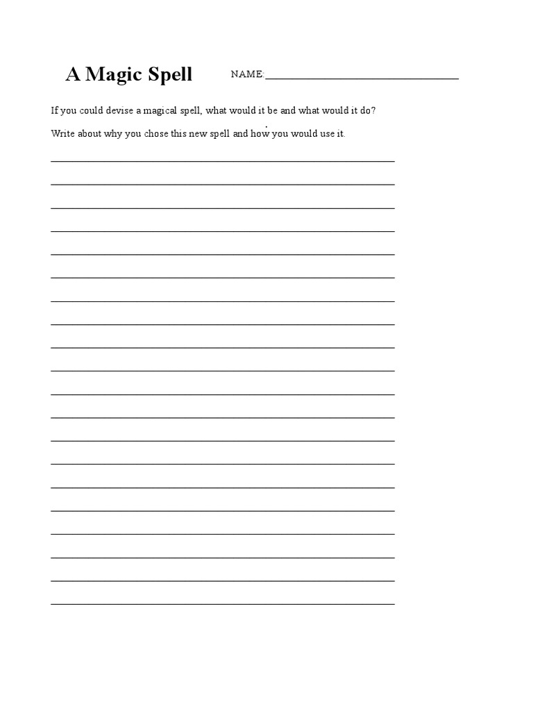 Create Your Own Magic Spell | PDF