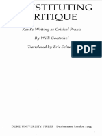 Willi Goetschel - Constituting Critique - Kant's Writing As Critical Praxis PDF