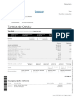 Resumen de tarjeta de crédito Visa Gold