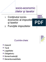 Conţinutul Socio-Economic Al Impozitelor Şi Taxelor