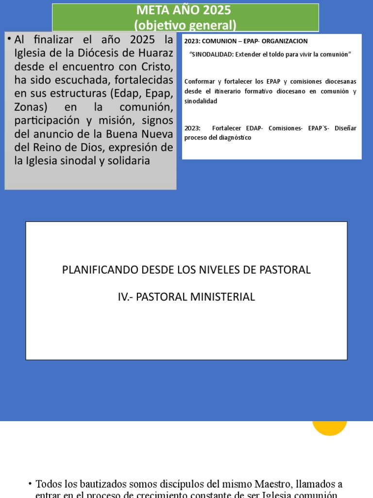 Plan Pastoral 2025: Iglesia Sinodal | PDF | Iglesia Católica | eucaristía