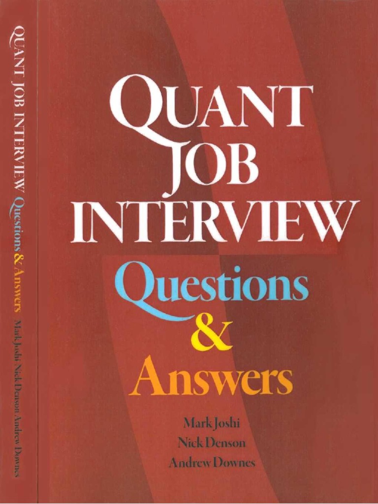 QUANT JOB INTERVIEW QUESTIONS PDF visual data 4