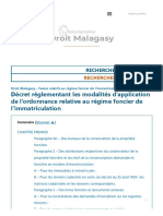 Décret Réglementant Les Modalités D'application de L'ordonnance Relative Au Régime Foncier de L'immatriculation - Lexxika