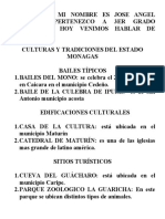 Culturas y Tradiciones Del Estado Monagas