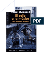 El Oido A La Música Pascal Quignard