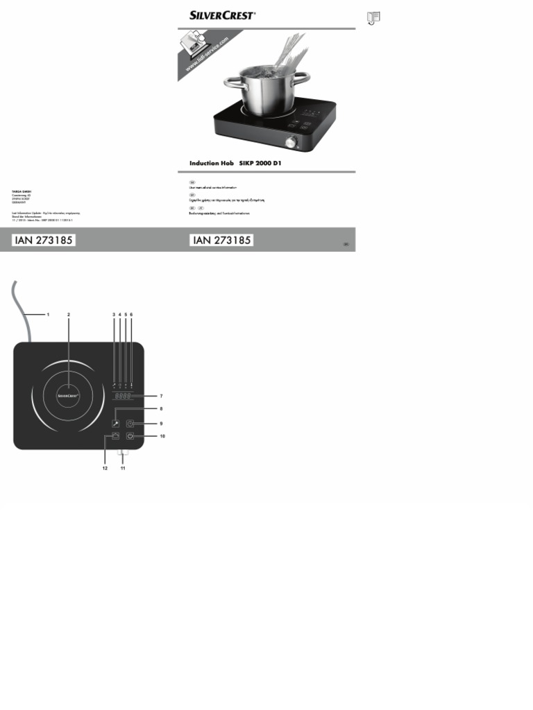 SilverCrest SIKP 2000 D1 Manual | PDF