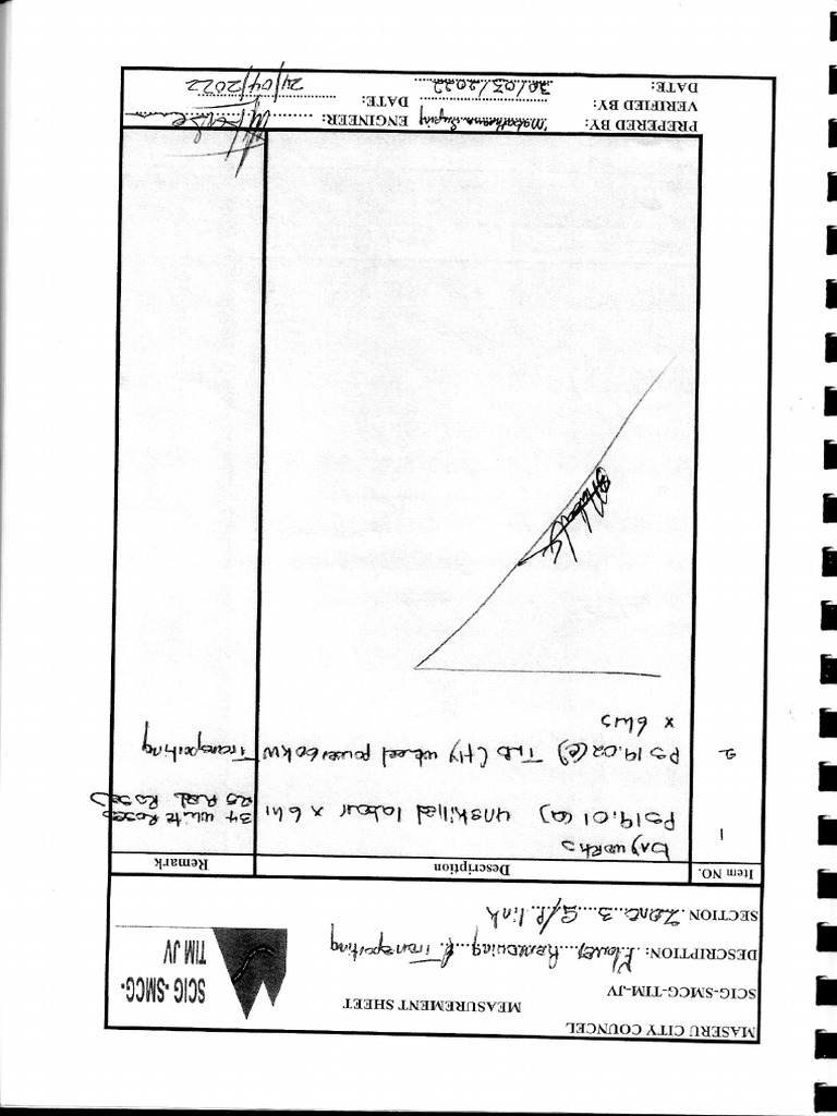 Measurement Sheet-Sample | PDF