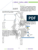 Practica PDF PD - S2RAF. MRU. MRUV. CAÍDA LIBRE