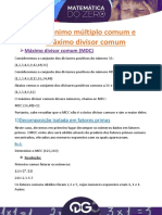 Aula 03 - Máximo Divisor Comum (MDC) e Mínimo Múltiplo Comum (MMC)