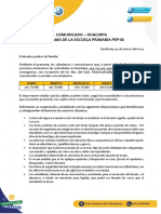 Comunicado20e2809320huachipa20programa20de20la20escuela20primaria20pep Ib PDF