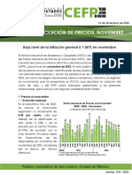 Boletín Evolución de Precio Noviembre 2022