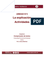 Comprensión de Textos Unidad 4 Actividades