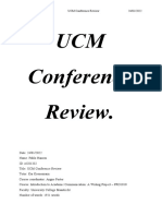 Pablo Hansen - I6281332 - UCM Conference Review