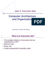 Computer Architecture and Organization: Chapter 5: Instruction Sets