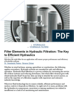 Filter Elements in HYDRAULIC Filtration