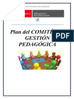 PLAN DE COMITE DE GESTIÓN PEDAGÓGICA