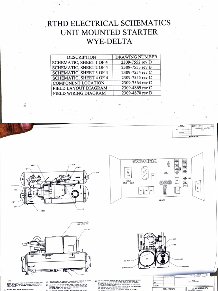 RTHD Chiller Electrical Schematics | PDF | Electricity | Electronic Design