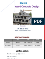 (Prestressed Concrete) Lecture 01 Dr. Zubair