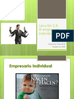 Lección 2-3 Empresario Individual PDF