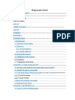 Design Project Format