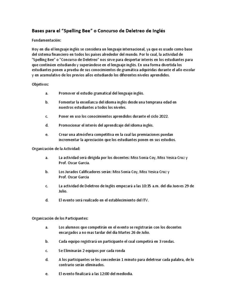 Promoviendo el aprendizaje del idioma inglés a través de la competencia