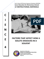 Factors That Affect How A Solute Dissoves in A Solvent