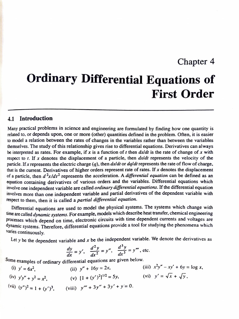 First Order Differential Equation - J&I | PDF | Differential Equations ...