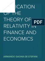 Application of The Theory of Relativity in Finance and Economics