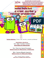 Unidad Didáctica Abril-Mayo y Junio. Departamento Técnico Primaria.