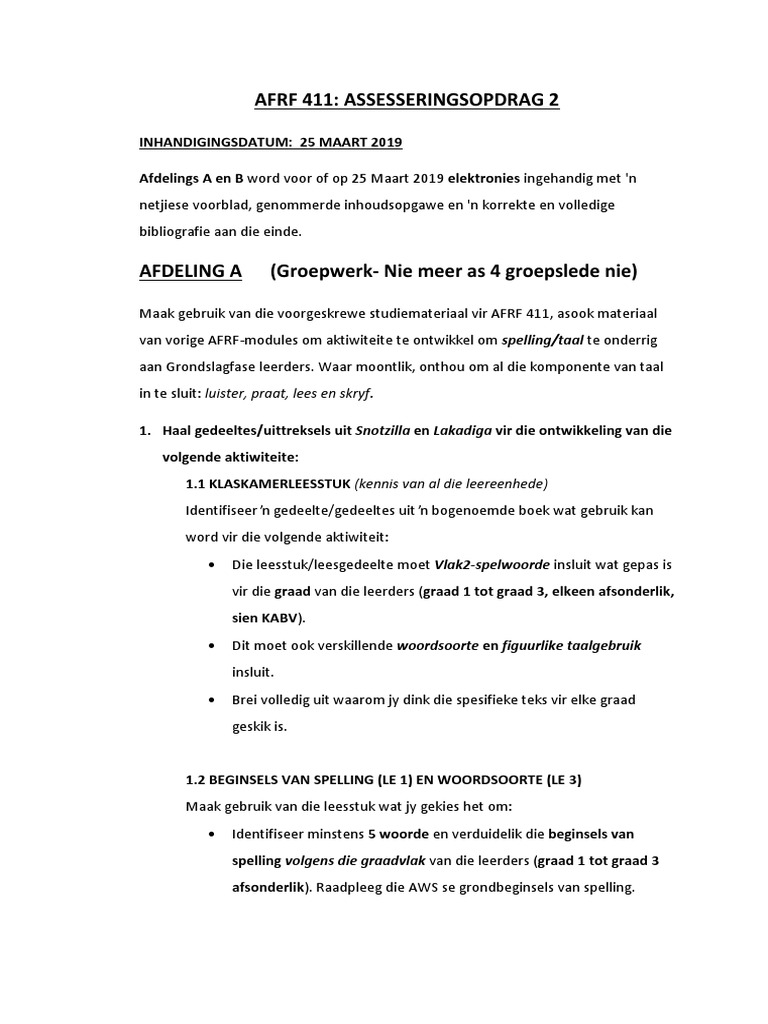 AFRF 411-OPDRAG 2-Opgedateer | PDF