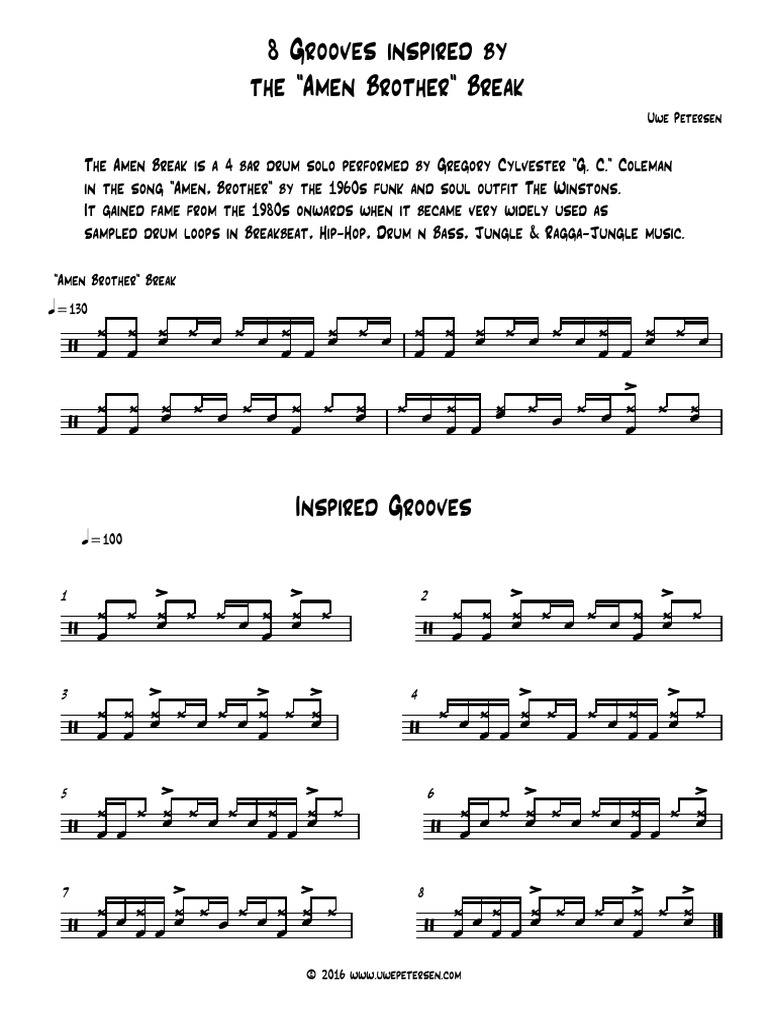 8 Grooves Insp by The Amen Break Kopie PDF