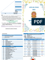 LISTA DE UTILES 2023 2do Grado