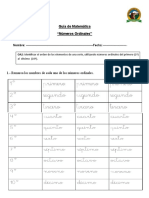 Matemática - Guía Números Ordinales.