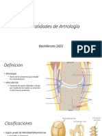 Clase 4 Generalidades de Artrologia Bachillerato 2022