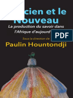 Paulin J. Hountondji - L'ancien et le Nouveau. La production du savoir dans l'Afrique d'aujourd'hui-Langaa Research & Publishing CIG (2013)