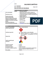 Diluyente Sintético: Hoja de Datos de Seguridad