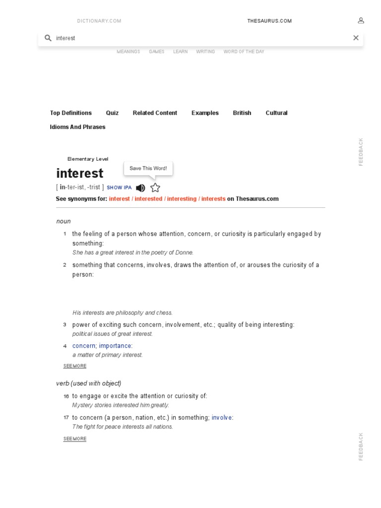 What Is The Best Definition Of Interest – FNXCML