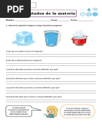Guía Estados de La Materia 4° Basico
