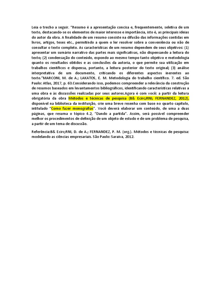 Leia o Trecho A Seguir | PDF