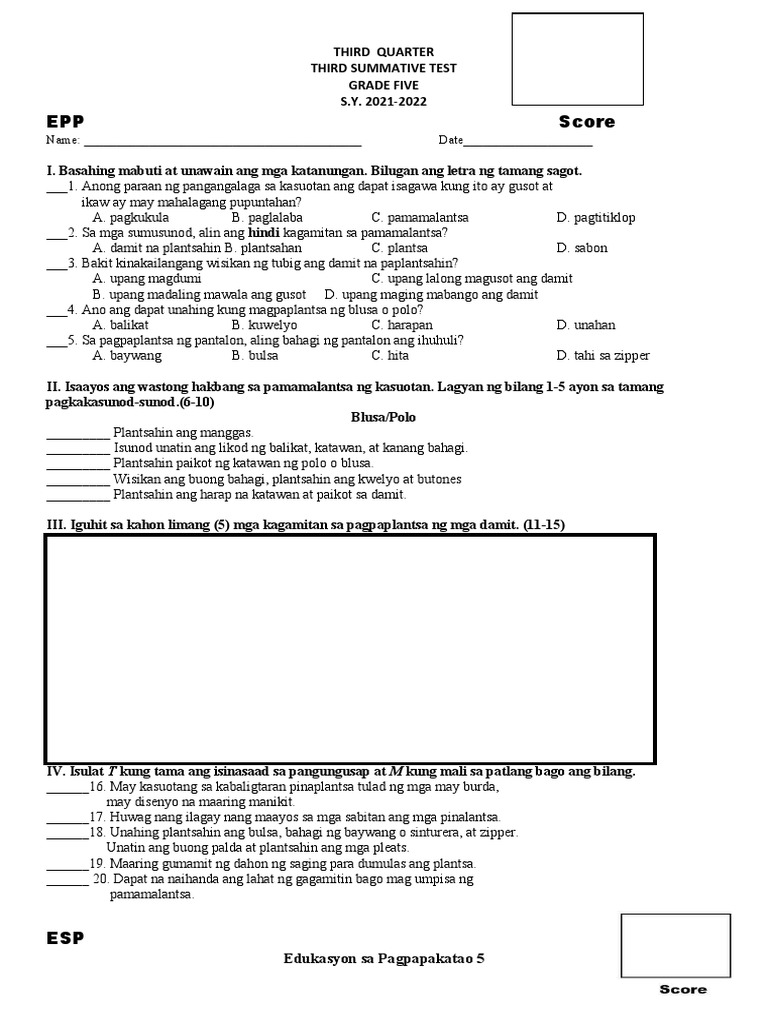 Done Complete 3rd Summative Quarter 1 Pdf