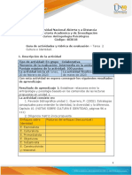 Guia de Actividades y Rúbrica de Evaluación - Unidad 1 - Tarea 2 - Cultura e Identidad