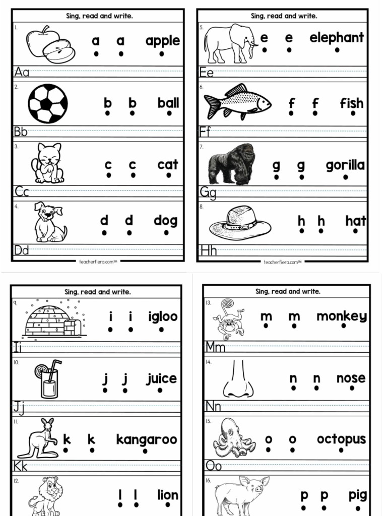 Alphabet Worksheet PDF